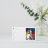 Cartes de visite cavaliers d'épagneul du Roi (Debout devant)