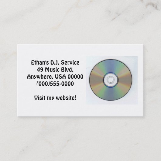 Cartes de visite "CD" (Devant)