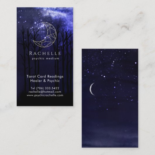 Cartes de visite célestes Oracle et psychiques (Devant / Derrière)