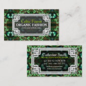 Cartes de visite celtes de Forêt Biologique Vert O (Devant / Derrière)