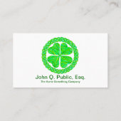 Cartes de visite celtiques chanceux de shamrock de (Dos)