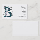Cartes de visite celtiques de la lettre B (Devant / Derrière)