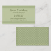 Cartes de visite celtiques verts de dessinateur (Devant / Derrière)