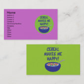 Cartes de visite céréaliers (Devant / Derrière)