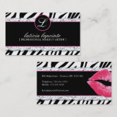 Cartes de visite chauds d'impression de zèbre (Devant / Derrière)