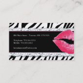 Cartes de visite chauds d'impression de zèbre (Dos)