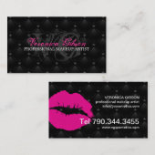 Cartes de visite chauds tuftés de maquilleur de (Devant / Derrière)