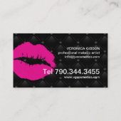 Cartes de visite chauds tuftés de maquilleur de (Dos)