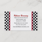 Cartes de visite Checkered de coccinelle (Dos)