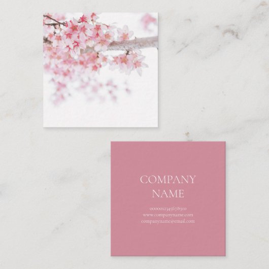  CARTES DE VISITE: CHERRY BLOSSOMS (Devant / Derrière)