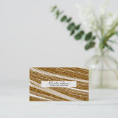 Cartes de visite chic blanches et paillettes scint (Debout devant)