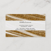 Cartes de visite chic blanches et paillettes scint (Dos)