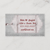 cartes de visite chic de cupcake rouge (Dos)