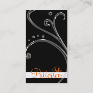 Cartes de visite chics acryliques noirs de