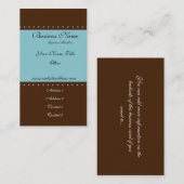 Cartes de visite chics Brown et de Teal D3 w/Dots (Devant / Derrière)