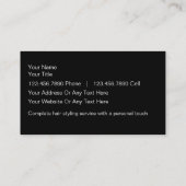 Cartes de visite chics de beauté de cheveux (Dos)