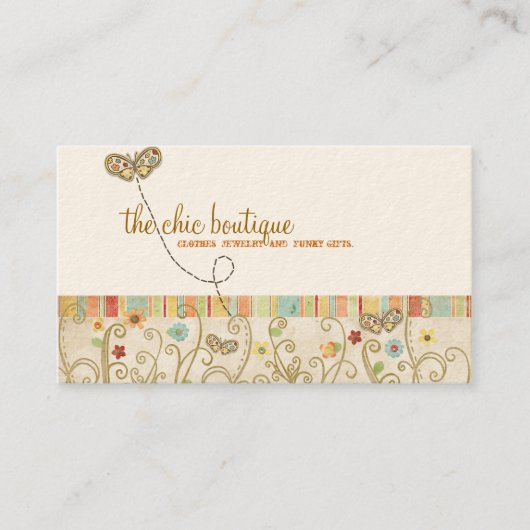 Cartes de visite chics de boutique (Devant)
