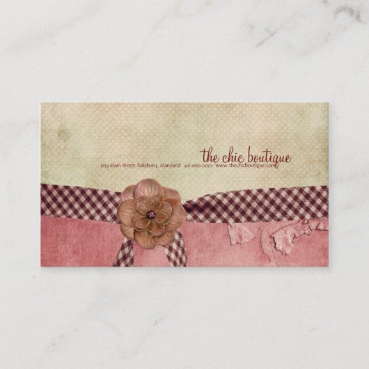 Cartes de visite chics de boutique (Devant)
