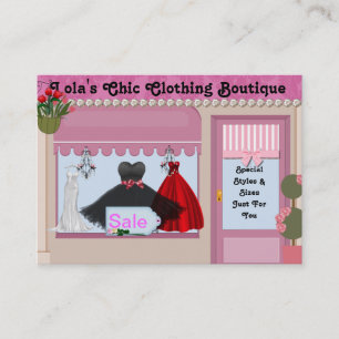 Cartes de visite chics de boutique