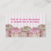 Cartes de visite chics de ciel de petit gâteau (Dos)