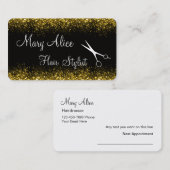 Cartes de visite chics de coiffeur (Devant / Derrière)