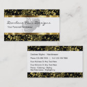 Cartes de visite chics de coiffeur de beauté (Devant / Derrière)