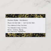 Cartes de visite chics de coiffeur de beauté (Dos)