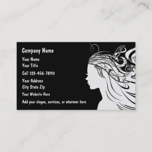 Cartes de visite chics de coiffure