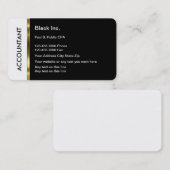 Cartes de visite chics de comptable (Devant / Derrière)