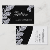 Cartes de visite chics de concepteur de bijoux (Devant / Derrière)