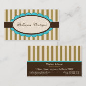 Cartes de visite chics de concepteur de boutique : (Devant / Derrière)