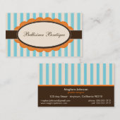Cartes de visite chics de concepteur de boutique : (Devant / Derrière)