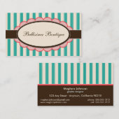 Cartes de visite chics de concepteur de boutique : (Devant / Derrière)