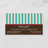 Cartes de visite chics de concepteur de boutique : (Dos)