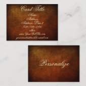 Cartes de visite chics de concepteur de cuir (Devant / Derrière)