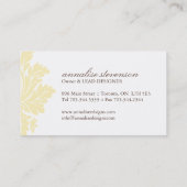 Cartes de visite chics de dessinateur d'intérieurs (Dos)