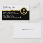 Cartes de visite chics de garde d'enfants d'animal (Devant / Derrière)