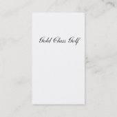 Cartes de visite chics de golf (Dos)