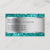 Cartes de visite chics de maquilleur (Dos)