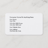 Cartes de visite chics de nettoyage (Dos)