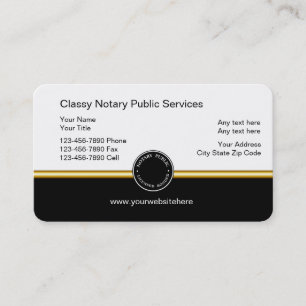 Cartes de visite chics de notaire