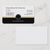 Cartes de visite chics de notaire (Devant / Derrière)
