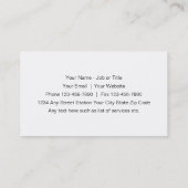 Cartes de visite chics de pharmacie (Dos)