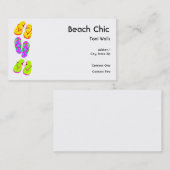 Cartes de visite chics de plage (Devant / Derrière)