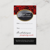 Cartes de visite chics de salon et de spa (Dos)