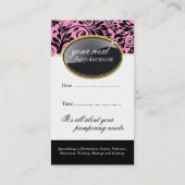 Cartes de visite chics de salon et d'esthétique de (Dos)