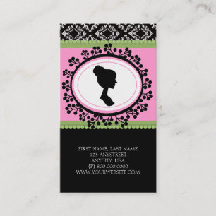 Cartes de visite chics de silhouette