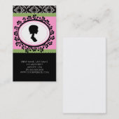 Cartes de visite chics de silhouette (Devant / Derrière)