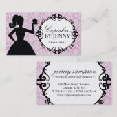 Cartes de visite chics de silhouette de petit (Devant / Derrière)