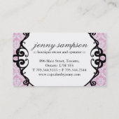 Cartes de visite chics de silhouette de petit (Dos)